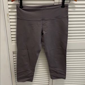 Lululemon Wunder Under crop in purple/taupe denim